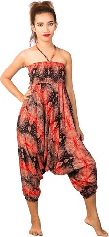 LOFBAZ Yoga Harem Pants for Women Elephant Boho Hippie Bohemian Beach Jumpsuit in Saudi Arabia
