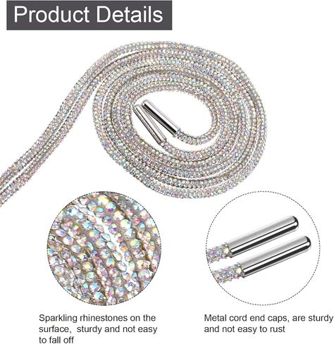 uxcell Shoelaces, Rhinestone Round Shoelaces, Drawstring Cords Replacement for Sweatpants in Saudi Arabia