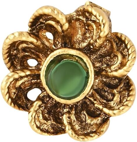 I Jewels Gold Plated Ethnic Indian Traditional Bollywood Floral Clip On Nose Cuff/Fake Nose Pin Without Piercing For Women And Teen Girls (NL57G) in Saudi Arabia