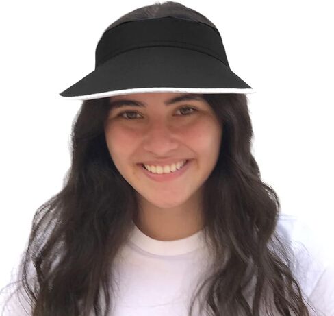 SILVERFEVER Women Wide Brim Visor Hat UV Sunblock Sun Protection Beach Sports Tennis Golf Hats in Saudi Arabia