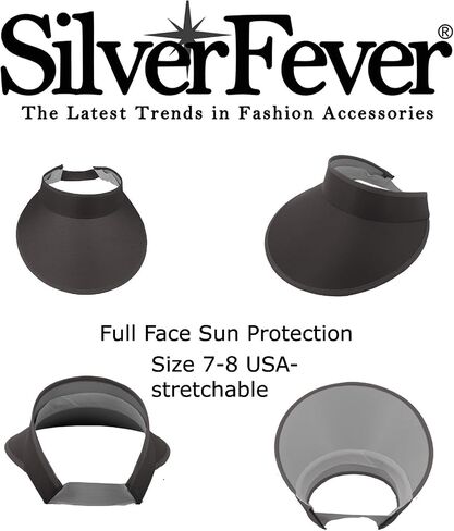 SILVERFEVER Women Wide Brim Visor Hat UV Sunblock Sun Protection Beach Sports Tennis Golf Hats in Saudi Arabia