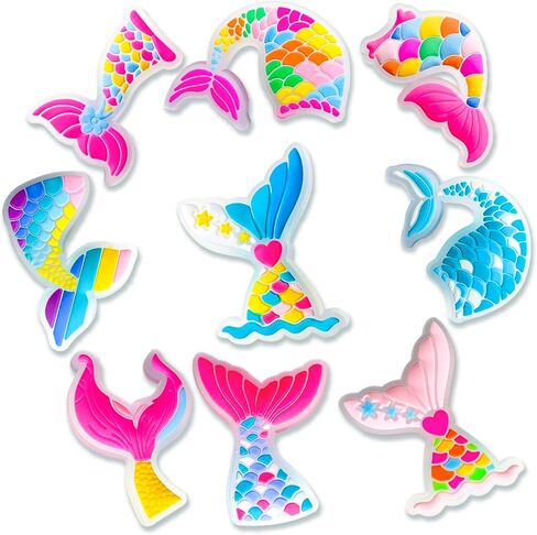 Cute Animals Shoe Charms for Croc Clogs Sandals Bracelet Wristband Slippers Water Shoes, Panda Mermaid Tail Shoe Decoration Charms for Kid Girl Boy Favor Gifts in Saudi Arabia
