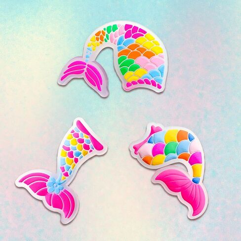 Cute Animals Shoe Charms for Croc Clogs Sandals Bracelet Wristband Slippers Water Shoes, Panda Mermaid Tail Shoe Decoration Charms for Kid Girl Boy Favor Gifts in Saudi Arabia