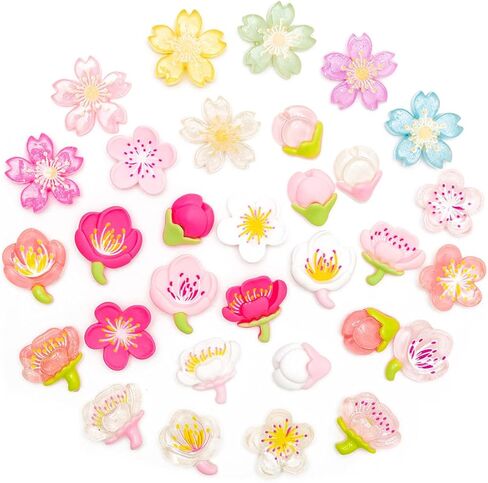 Ampadds 31pcs زهرة الأحذية سحر للفتيات النساء لطيف الراتنج الأحذية سحر للبالغين المراهقين الأطفال زهرة سحر الأحذية لصندل سوار معصمه الأحذية الديكور سحر عيد ميلاد حزب هدية in Kuwait