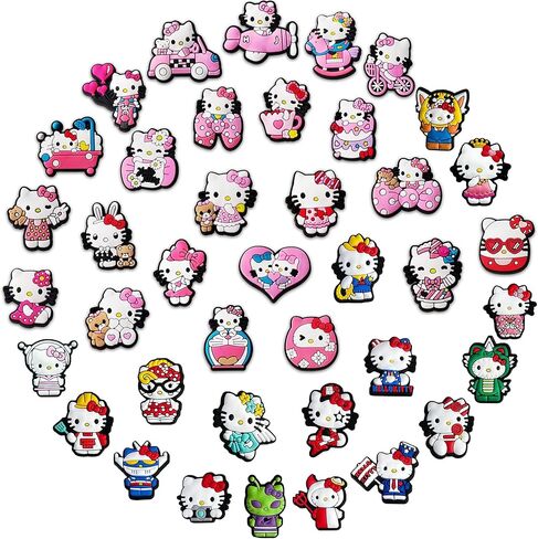 40 قطعة من سحر الأحذية الكرتونية لسوار معصم التمساح، سحر حذاء لطيف لتزيين الصنادل للأطفال الأولاد والبنات والمراهقين هدايا أعياد الميلاد in Kuwait