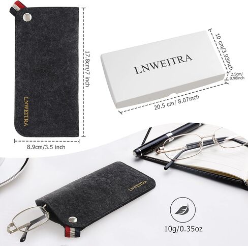 حافظة نظارات LNWEITRA ناعمة، 4 قطع حافظات زجاجية للنظارات، حافظة نظارات ناعمة حافظات نظارات العين للرجال والنساء in Kuwait