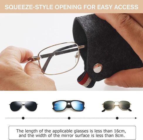 حافظة نظارات LNWEITRA ناعمة، 4 قطع حافظات زجاجية للنظارات، حافظة نظارات ناعمة حافظات نظارات العين للرجال والنساء in Kuwait