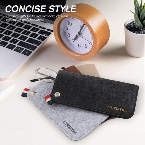 حافظة نظارات LNWEITRA ناعمة، 4 قطع حافظات زجاجية للنظارات، حافظة نظارات ناعمة حافظات نظارات العين للرجال والنساء in Kuwait