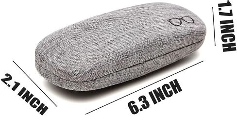 polemax Hard Eyeglass Sunglasses Case, Linen Fabric Glasses Protective Case for Medium Eyeglasses Frame Sunglasses in Saudi Arabia