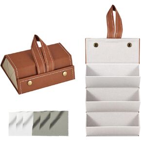 senylanhxy Eyeglass Case Hard Shell, Portable Sunglass Case, fashionable PU Leather Eyeglass Hanging Storage Case in Kuwait