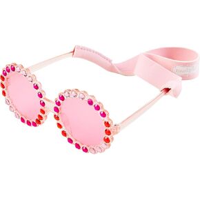 مجموعة نظارات شمسية وحزام للفتيات الصغيرات من Mud Pie Cat Eye