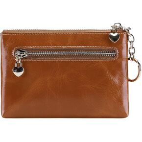 Itslife Small Women's Wallet Zipper Change Coin Purse RFID Card Cases Genuine Leather Wallets for women with key chain in Kuwait