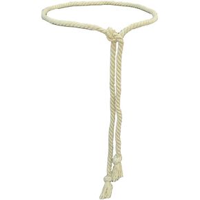 NONGFUGE Simple Cotton long Waist Rope Tie Belt Medieval Plus Size For Girl Women Dresses Pants with Tassels Braided Woven