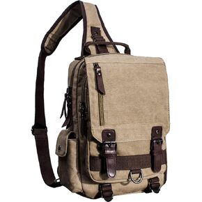 حقيبة كتف من القماش من H HIKKER-LINK حقيبة كتف كروس وحقيبة ظهر وحقيبة ظهر يومية للسفر غير الرسمي in Kuwait