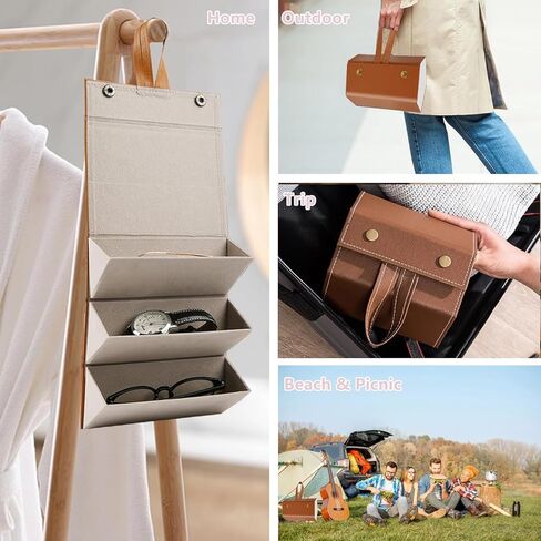 senylanhxy Eyeglass Case Hard Shell, Portable Sunglass Case, fashionable PU Leather Eyeglass Hanging Storage Case in Kuwait