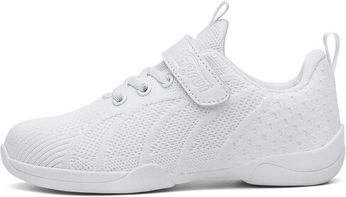 PPXID Youth Girls Mesh Breathable Running Sneakers Athletic Training Tennis Shoes White Cheerleading Shoes Dance Shoes in Saudi Arabia