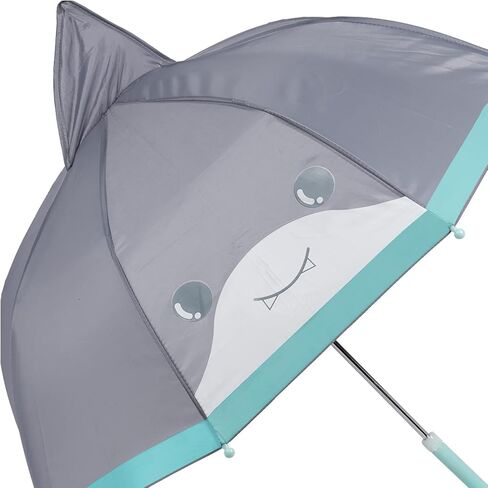 مجموعة ADORA Be Bright، لون سحري - مظلة للأطفال مقاس 66 سم مصنوعة بتفاصيل ثلاثية الأبعاد ومواد تكشف عن السحر مثالية للعب المطر الخيالي - سمك القرش in Kuwait