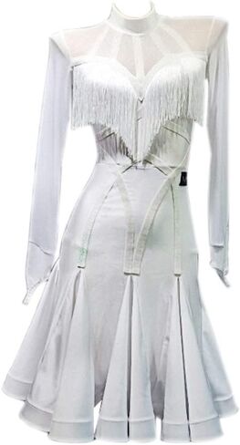 Latin Dance Dress Women Elegant Lace Girls Practise Ballroom Dancewear in Saudi Arabia