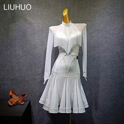Latin Dance Dress Women Elegant Lace Girls Practise Ballroom Dancewear in Saudi Arabia
