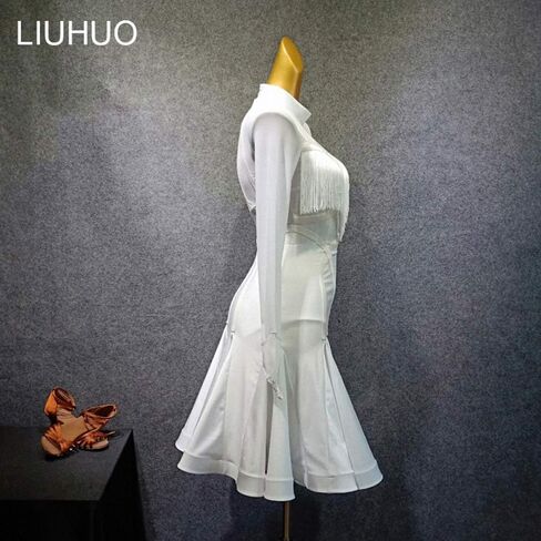 Latin Dance Dress Women Elegant Lace Girls Practise Ballroom Dancewear in Saudi Arabia