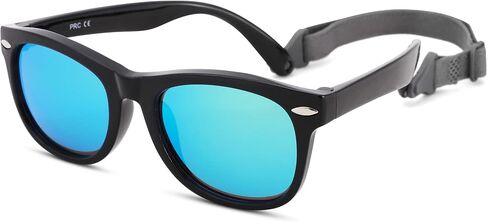 Melpomenia Flexible Bendable Polarized Baby Sunglasses with Strap for Newborn Infant Boys Girls Age 0-24 Months in Saudi Arabia