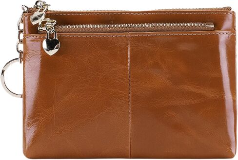 Itslife Small Women's Wallet Zipper Change Coin Purse RFID Card Cases Genuine Leather Wallets for women with key chain in Kuwait
