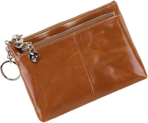 Itslife Small Women's Wallet Zipper Change Coin Purse RFID Card Cases Genuine Leather Wallets for women with key chain in Kuwait
