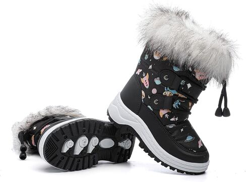 بيجي بيجي أحذية شتوية للأولاد والبنات أحذية شتوية خارجية مقاومة للماء للطقس البارد أحذية الثلوج أحذية دافئة (طفل صغير/طفل صغير) in Kuwait