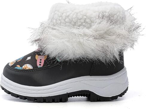 بيجي بيجي أحذية شتوية للأولاد والبنات أحذية شتوية خارجية مقاومة للماء للطقس البارد أحذية الثلوج أحذية دافئة (طفل صغير/طفل صغير) in Kuwait