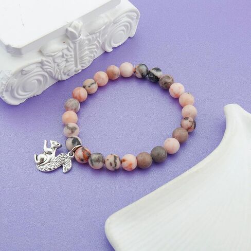 MollyQueen Cute Squirrel Gifts,Squirrel,Squirrel Gifts for Squirrel Lovers,Squirrel Jewelry,Squirrel Bracelet Inspirational Gift for Friend,Christmas gifts in Saudi Arabia