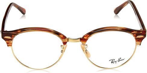 Ray-Ban Unisex RX4246V - 5751 Eyeglasses Brown/Beige Stripped 47mm in Saudi Arabia