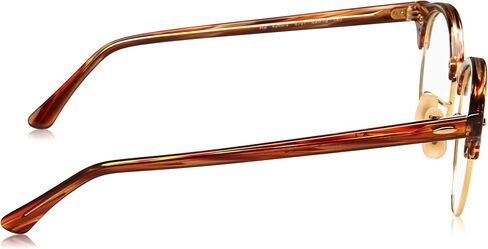 Ray-Ban Unisex RX4246V - 5751 Eyeglasses Brown/Beige Stripped 47mm in Saudi Arabia