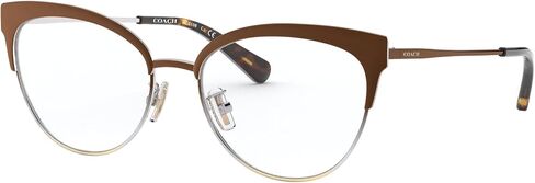 Coach HC5108 Prescription Eyewear Frames, Brown Silver Gold Gradient/Demo Lens, 54 mm in Saudi Arabia