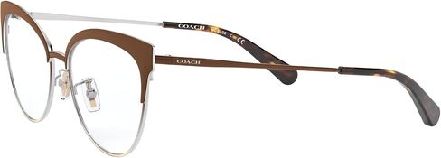 Coach HC5108 Prescription Eyewear Frames, Brown Silver Gold Gradient/Demo Lens, 54 mm in Saudi Arabia