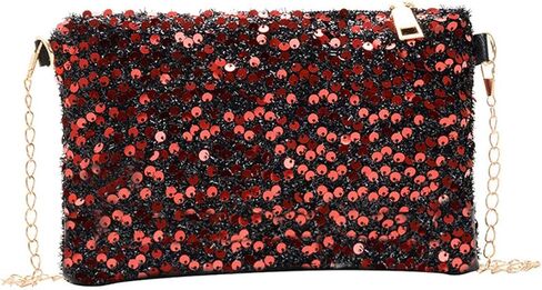 محفظة نسائية لامعة بالترتر عبر الجسم ومغلفات لامعة وحقائب يد وحقائب رسائل in Kuwait