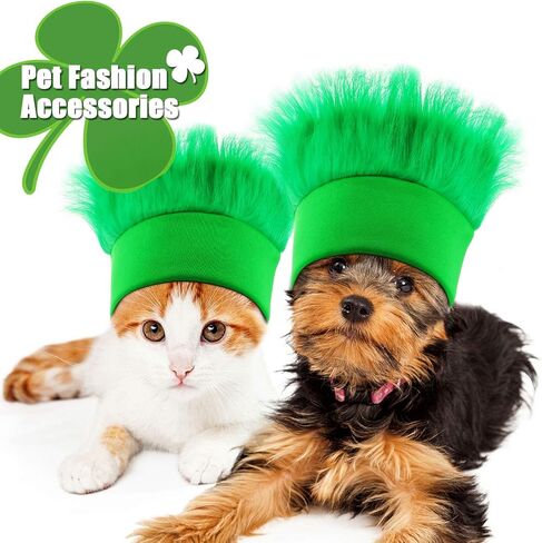 WILLBOND 2 Pack Hairy Headband Crazy Hair Day Wigs St. Patrick's Day Hairy Headband Spirit Day Sports Events Irish Day Headband for Cosplay Party Favors Accessories, Green in Saudi Arabia