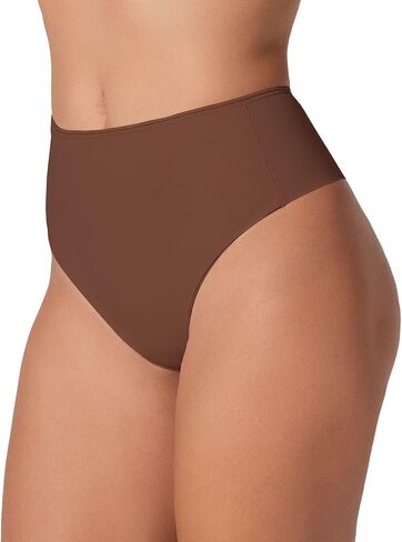 Leonisa High Waisted Seamless Comfy Thong Panty - Firm Tummy Control Womens Underwear in Saudi Arabia