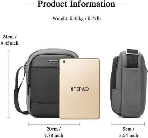 BAIGIO Men's Small Messenger Bag Crossbody Bag Travel Bag Casual Sling Pack Purse Wallet Travel Handbags in Kuwait