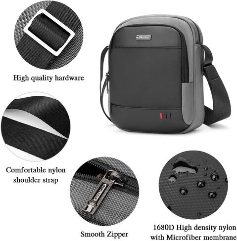 BAIGIO Men's Small Messenger Bag Crossbody Bag Travel Bag Casual Sling Pack Purse Wallet Travel Handbags in Kuwait