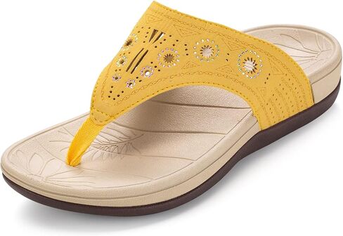 HAOLIRA Flip Flops for Women with Arch Support Comfortable Summer Beach Ladies Thong Orthotic Sandals Indoor Outdoor Walking Flip Flop with Sparkle Rhinestone in Saudi Arabia