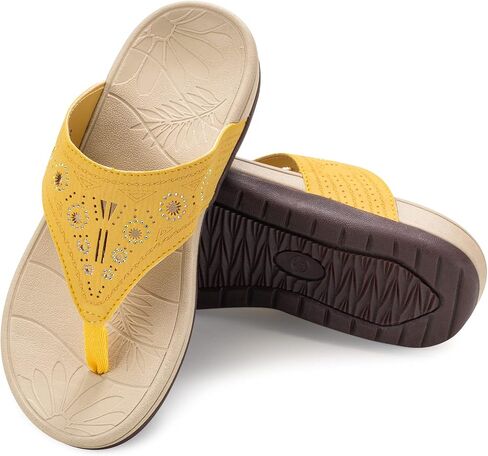 HAOLIRA Flip Flops for Women with Arch Support Comfortable Summer Beach Ladies Thong Orthotic Sandals Indoor Outdoor Walking Flip Flop with Sparkle Rhinestone in Saudi Arabia