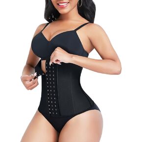 مشد خصر للنساء من اللاتكس لممارسة التمارين الرياضية، اسود, أسود in Kuwait