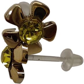 Classic Female 14k Stud Earrings for Women, Fashion Green Stone Earring 2 pcs/set for Wives in Saudi Arabia