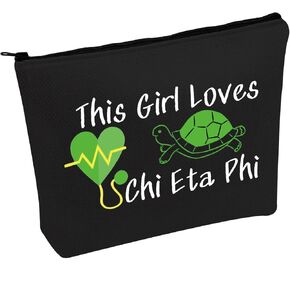 VAMSII Chi Eta Phi Sorority Paraphernalia Gifts This Girl Loves Chi Eta Phi Travel Makeup Bag XHO Nursing Pouch (Eta Phi) in Kuwait