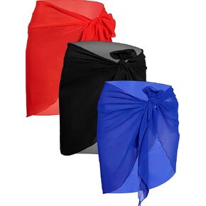 3 Pieces Beach wrap Sarongs Women Cover ups Swimsuits Wraps for Vacation