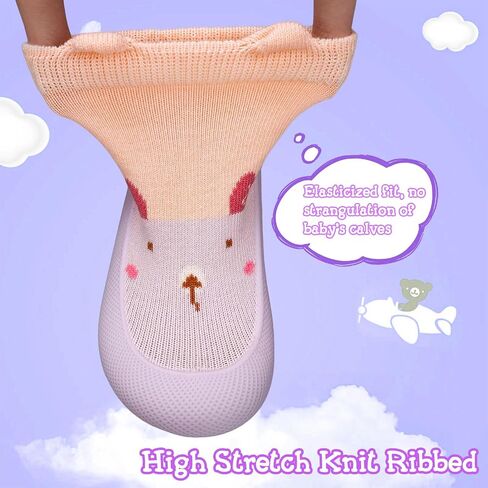 FWUNYVN 1 Pair Baby Sock Shoes Non-Slip Toddler Walking Shoes Breathable Infant Shoes Soft Rubble Sole Newborn Shoes Boys Girls in Saudi Arabia