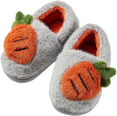 شباشب فراولة حلوة من tzxsny للأطفال الصغار أحذية منزلية مريحة للشتاء لطيفة للفتيات الصبيان شباشب منزلية من الصوف الدافئ مع رغوة الذاكرة in Kuwait
