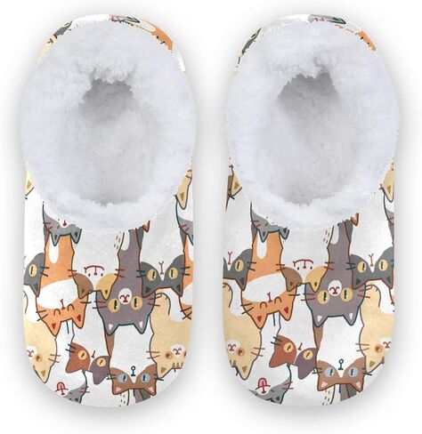 Boys Girls Toddler Slippers for Kids Home House Slippers Warm Fur Non Slip Plush Indoor Slipper Socks in Kuwait