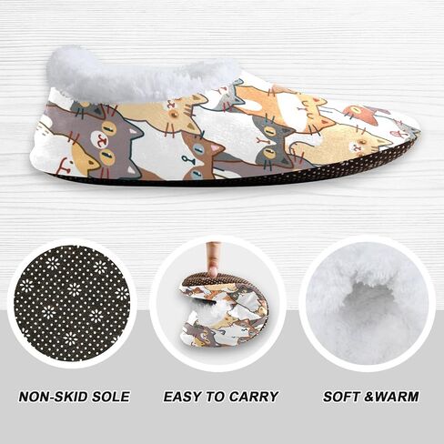 Boys Girls Toddler Slippers for Kids Home House Slippers Warm Fur Non Slip Plush Indoor Slipper Socks in Kuwait