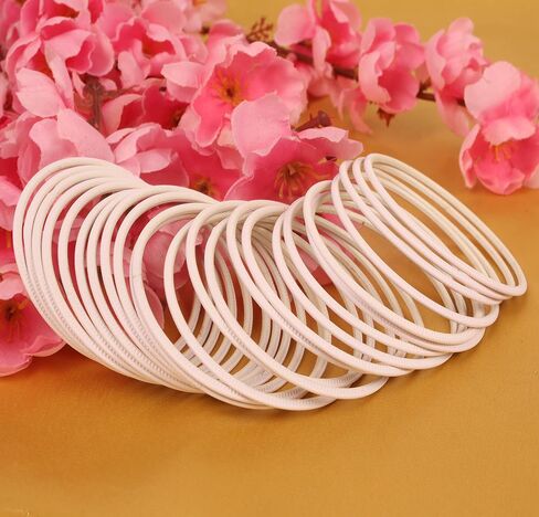 مجموعة Touchstone Indian Bollywood Pastel Color Bangle Collection أساور مجوهرات مصنوعة يدويًا بشكل جميل من الاختيار الغربي. مجموعة من 24. in Kuwait
